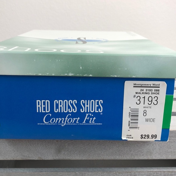 NOS Vintage Red Cross Comfort Casual Shoes 8 Wide - Picture 8 of 8
